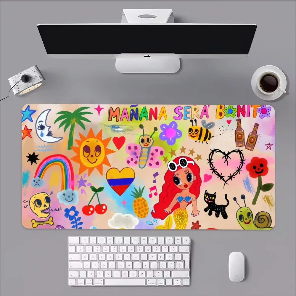 Singer Karol G Manana Sera Bonito Mouse Pad Computer Laptop Gaming Office Wrist Guard Non Slip Keyboard Pad