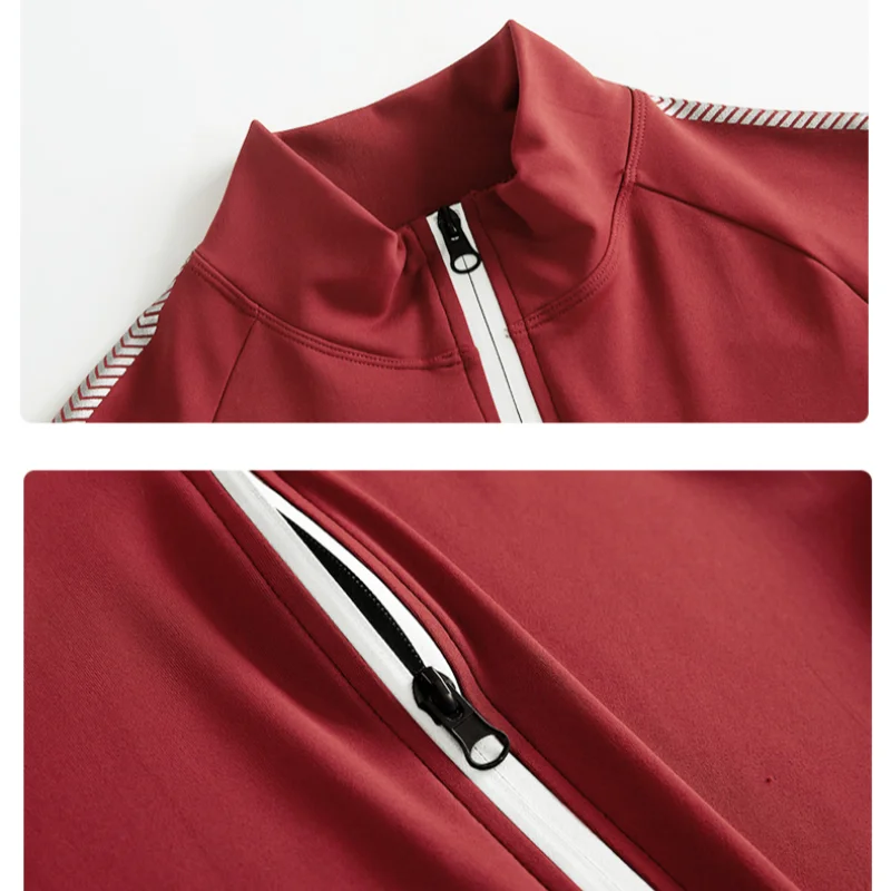 Drur conjunto de treino de duas peças feminino bodycon agasalho manga longa jaqueta de corrida combinando calças jogger ginásio roupas de fitness