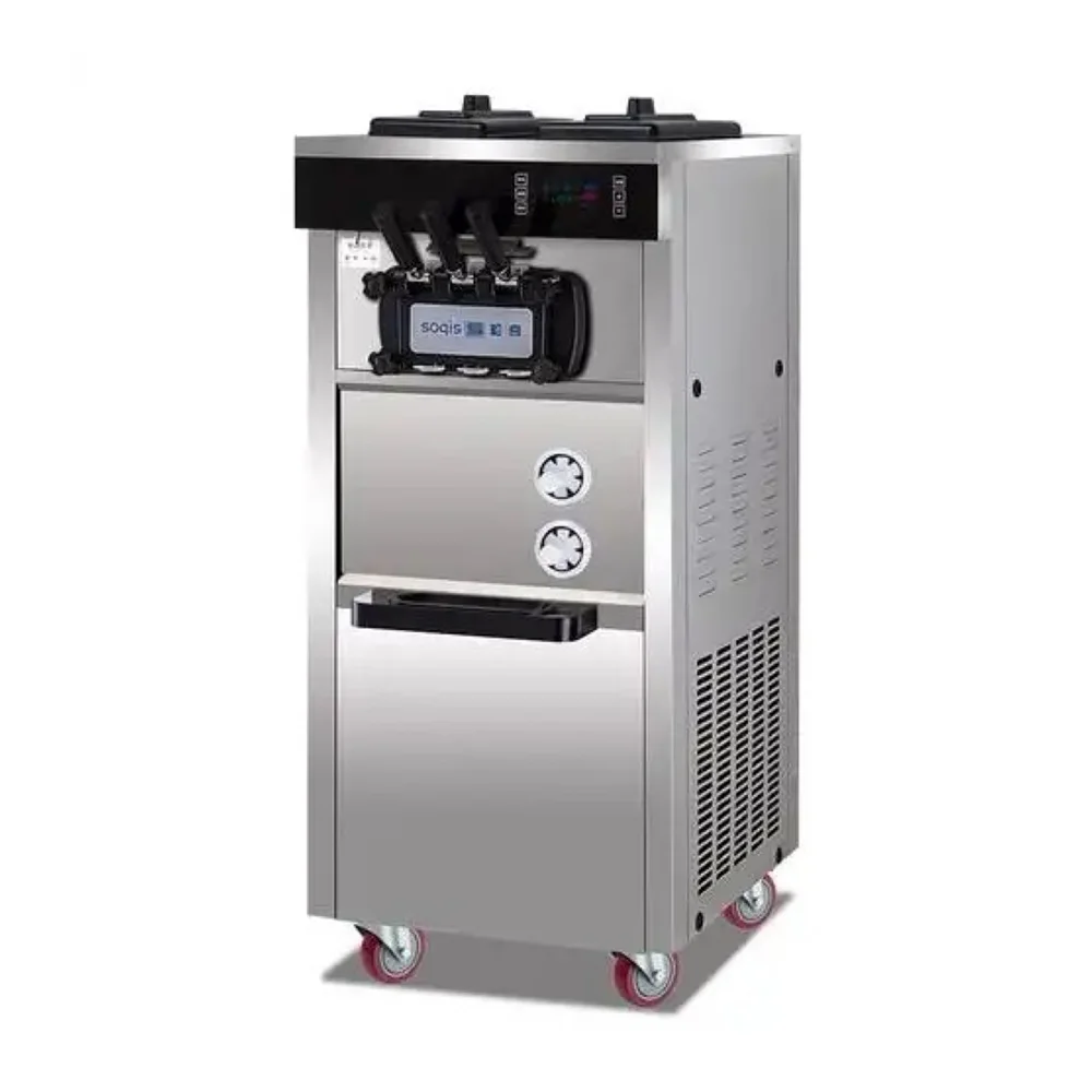 Rebirth Commercial Fast Ice Cream Making Machine with Water Energy Star Certified for Dessert Shops and Fast Food Restaurants