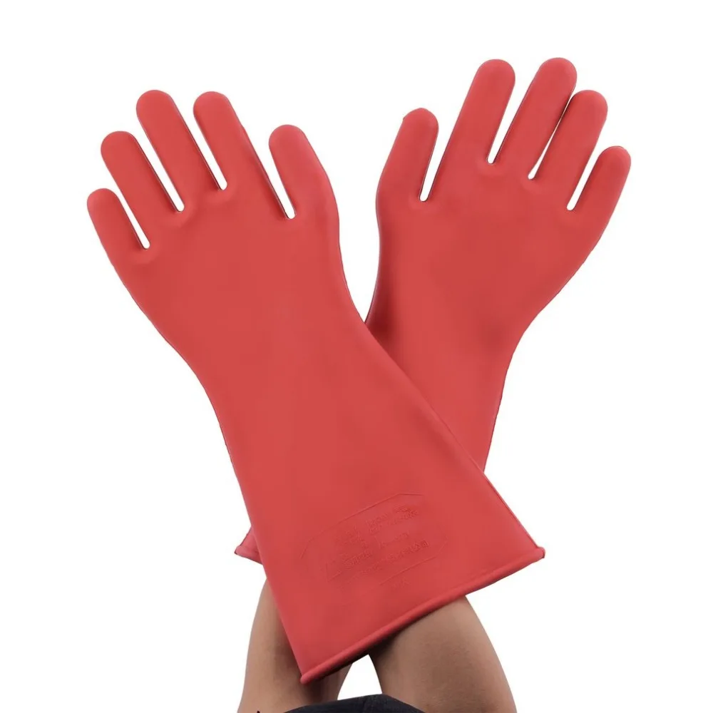 Guantes de protección antielectricidad de alta tensión, guantes aislantes eléctricos profesionales, guante de seguridad de goma para electricista,