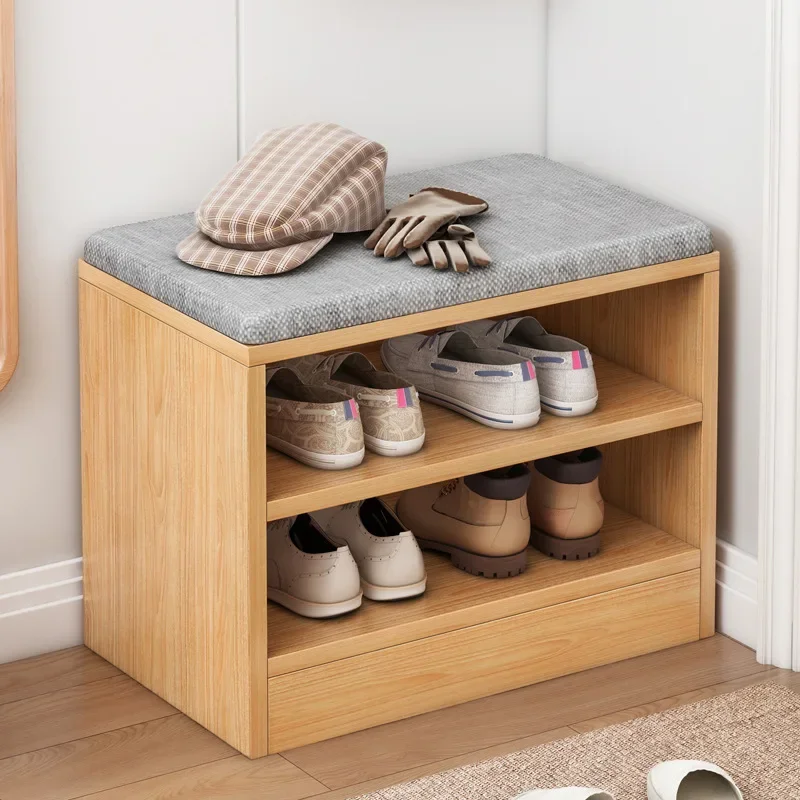 

Hallway Pouf Storage Ottoman Stool Room Furniture Stools & Ottomans Furnitures Footrest Shoerack Wood Step Foot Living Home