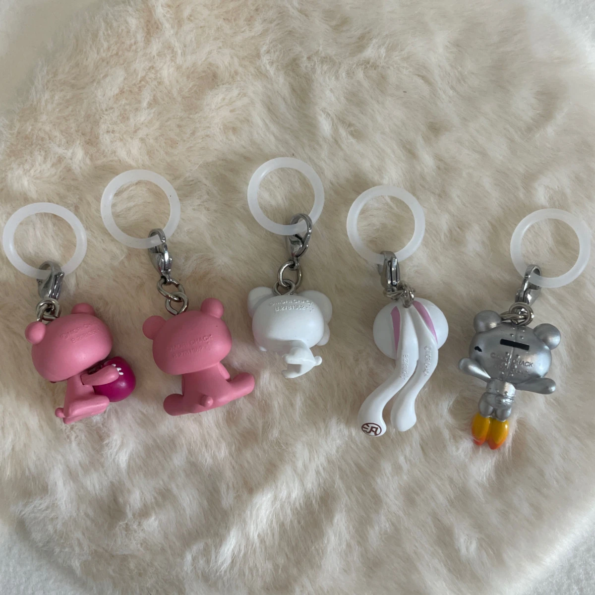 Cute Gloomy Bear And Usagi Anime Figure Keychain Mini Doll Pendant Portable Umbrella Hanging Charm Backpack Decor Ornament - view 3