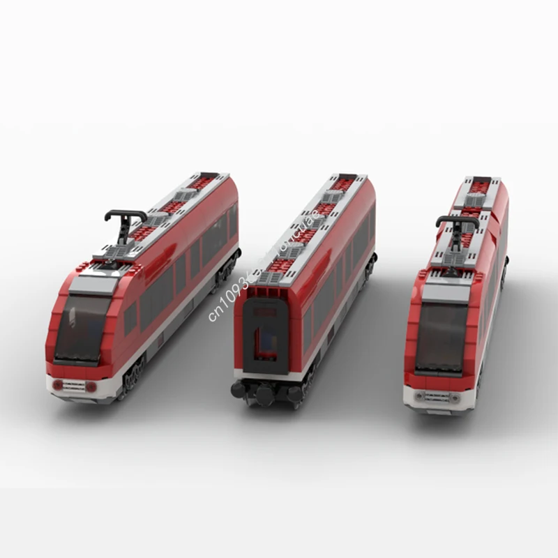 992pcs MOC Double Passenger Train  Building Blocks Education Brick Children Kids Birthday Toy to Develop Christmas toy Gift