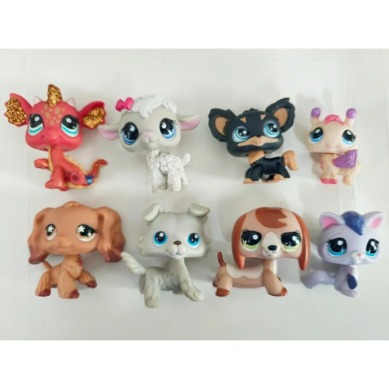 8pcs/lot LPS Toys Littlest Pet Shop Dragon Dog Bee Sheep Animal Figures #5903