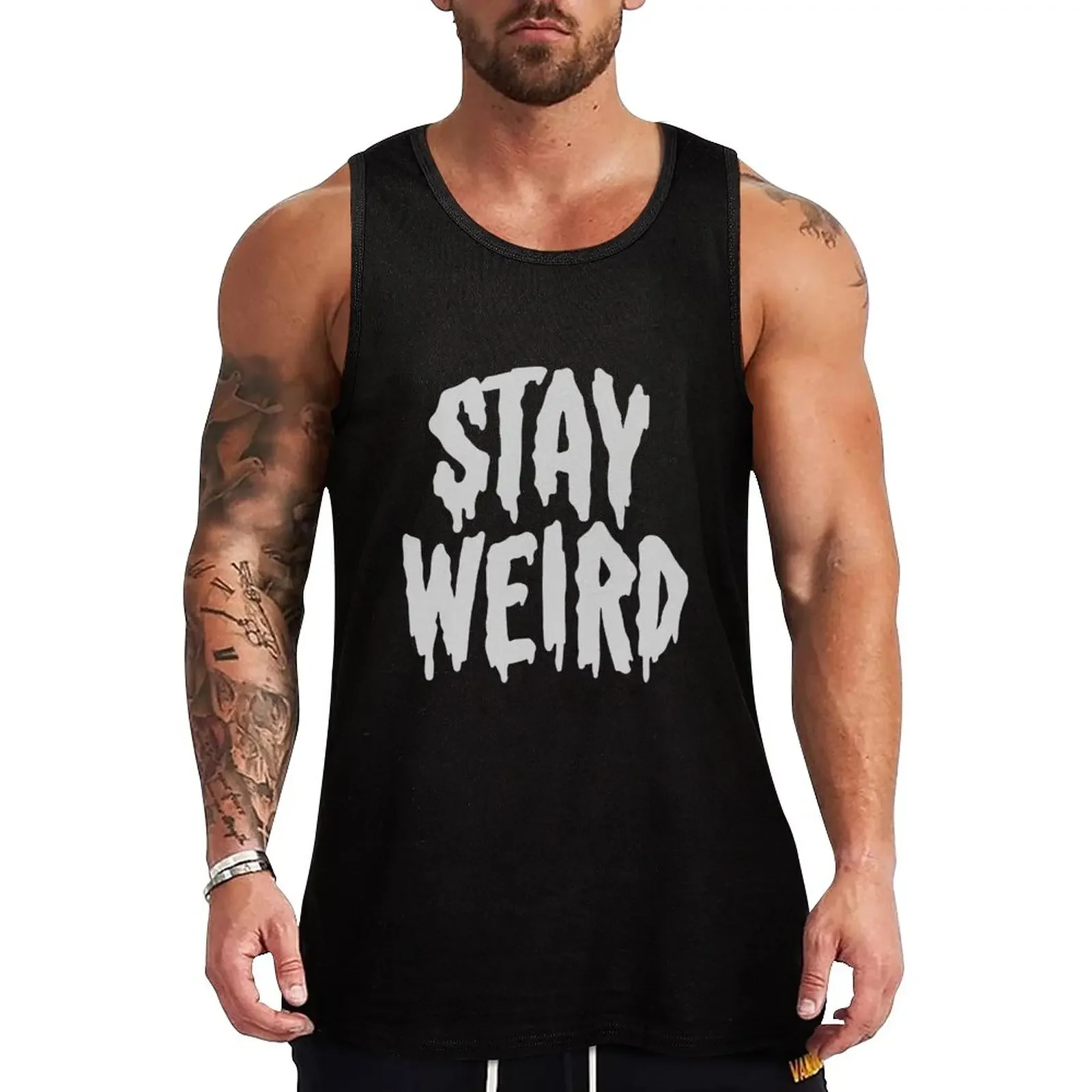 

New Stay Weird Tank Top t-shirt gym man Sleeveless men summer clothes for men singlets for men