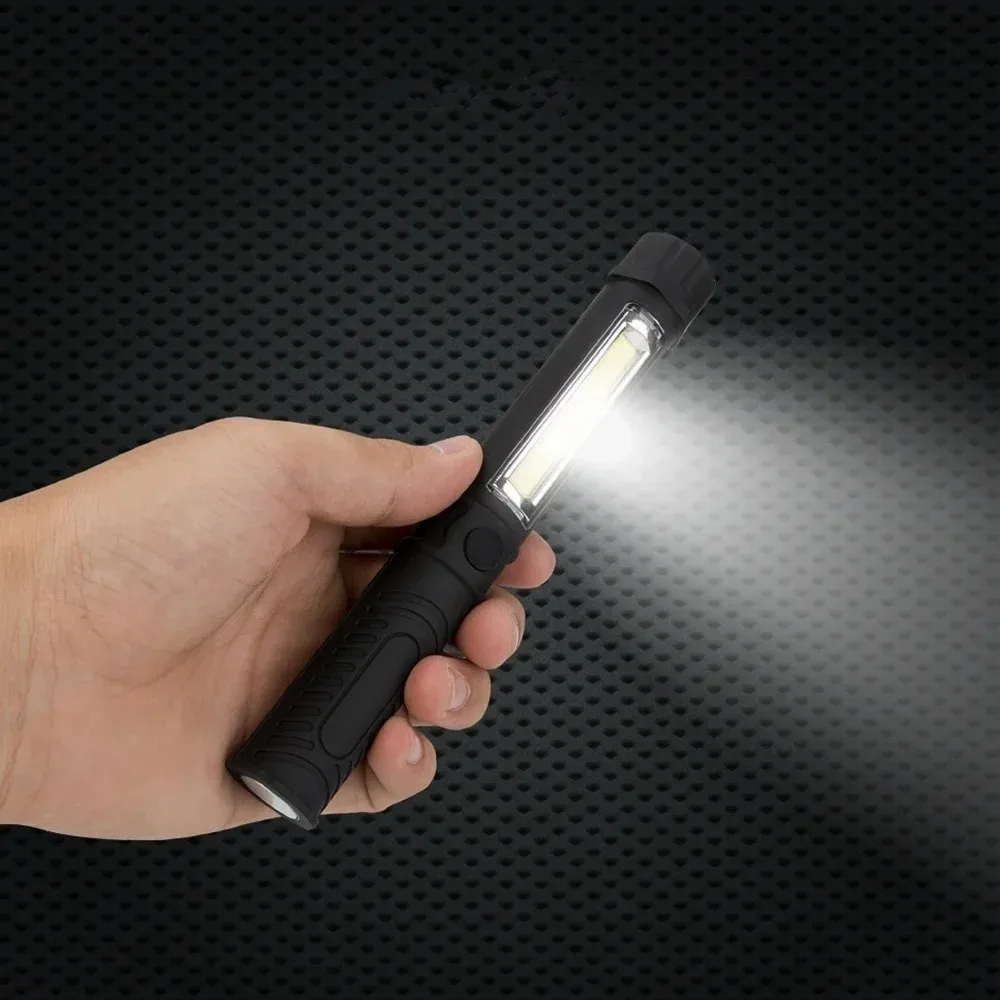 COB LED Work Flashlight Magnetic Base and Clip Multi-Function Pocket Pen Light Inspection Work Light Car Repair Camping edc Tool