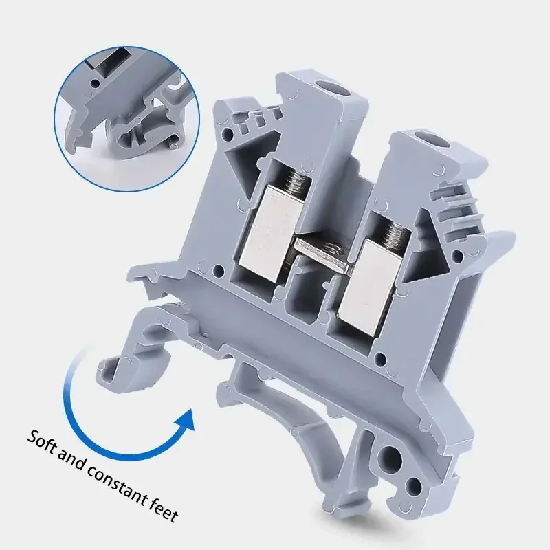 DINレール端子台クランプ,ネジ接続,ユニバーサルスクエアコネクタ,UK-2.5N, 7色,uk2.5b,800v,32a,2.5mm, 10個,100個