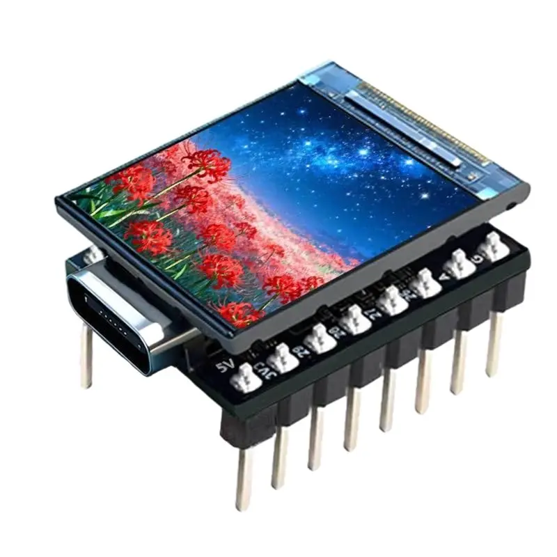 

Mini Development Board For Raspberry Pi Pico 2 RP2350 Featuring 0.85Inch LCD Display, RGB LED, SD Slot/QMI8658 Gyroscope Sensor
