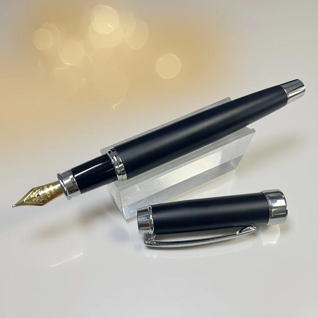 High-Grade Luxury Metal Custom Executive Business Calligraphy Ink Pen for Student Office & Finance Use