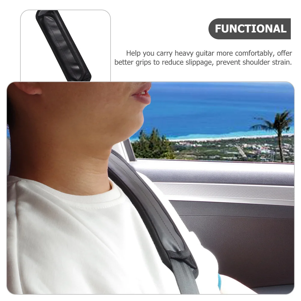 وسادة كتف بحزام جيتار مبطنة وقابلة للفصل، ملحقات حزام كتف مريحة غير قابلة للانزلاق لحقيبة الكاميرا وحقيبة الظهر للكمبيوتر المحمول #6