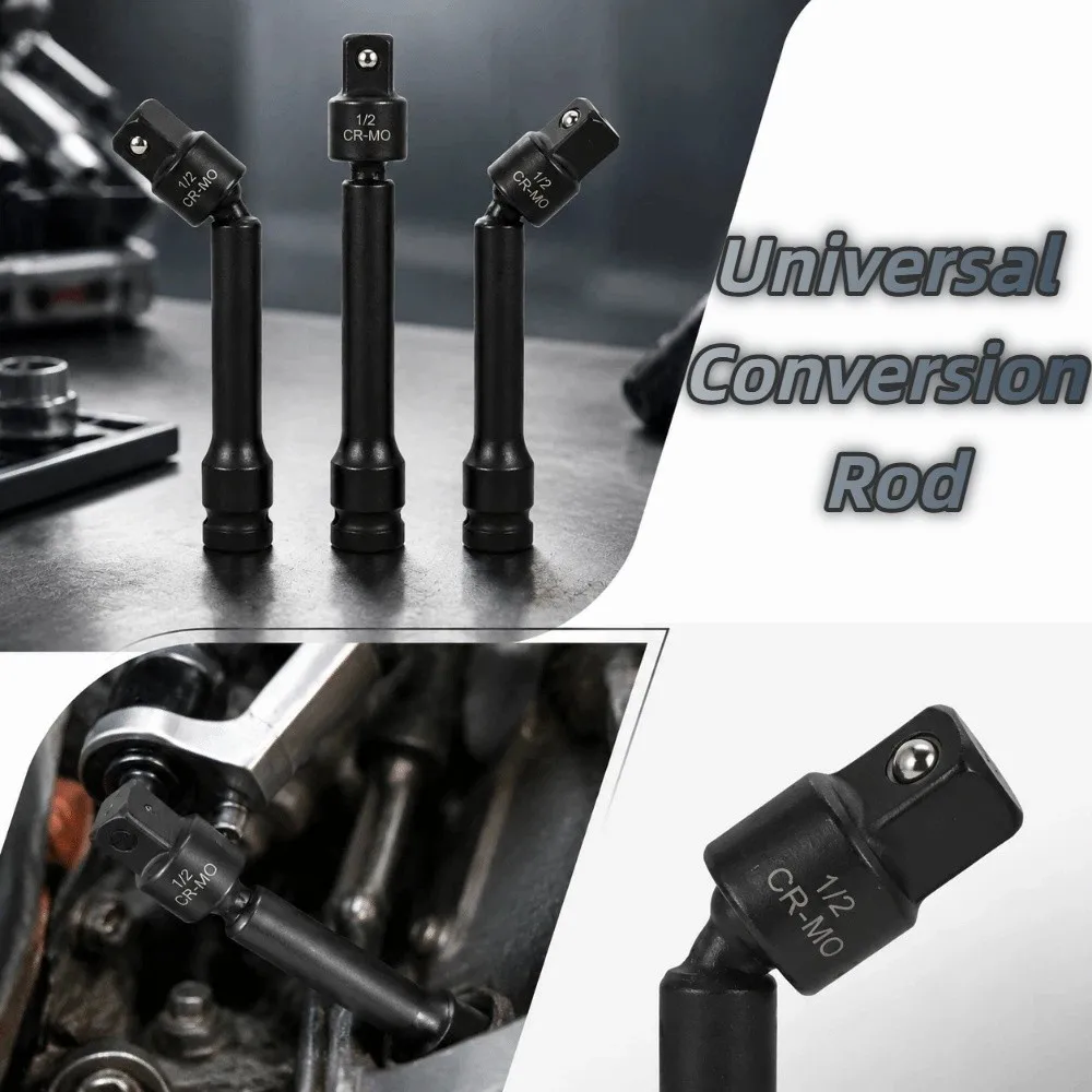

2pcs 360 Degree Swivel Swivel Socket Extension Bar 1/2 Inch Drive Flexible Universal Joint Universal Joint Adapter