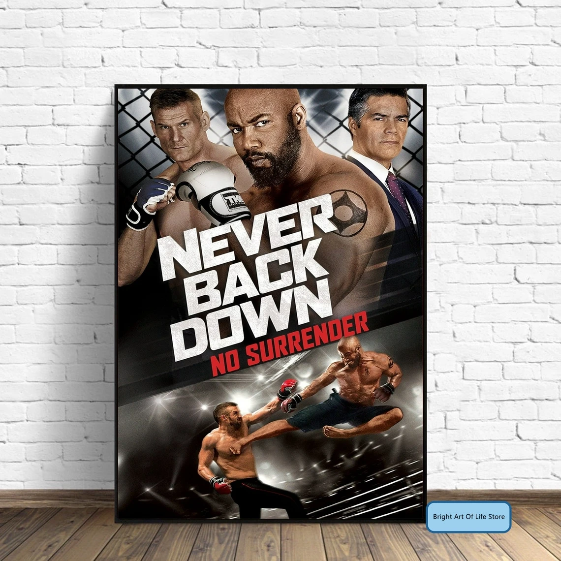 Never Back Down No Surrender (2016) Movie Poster Star Actor Art Cover Canvas Print Decorative Painting (No Frame)