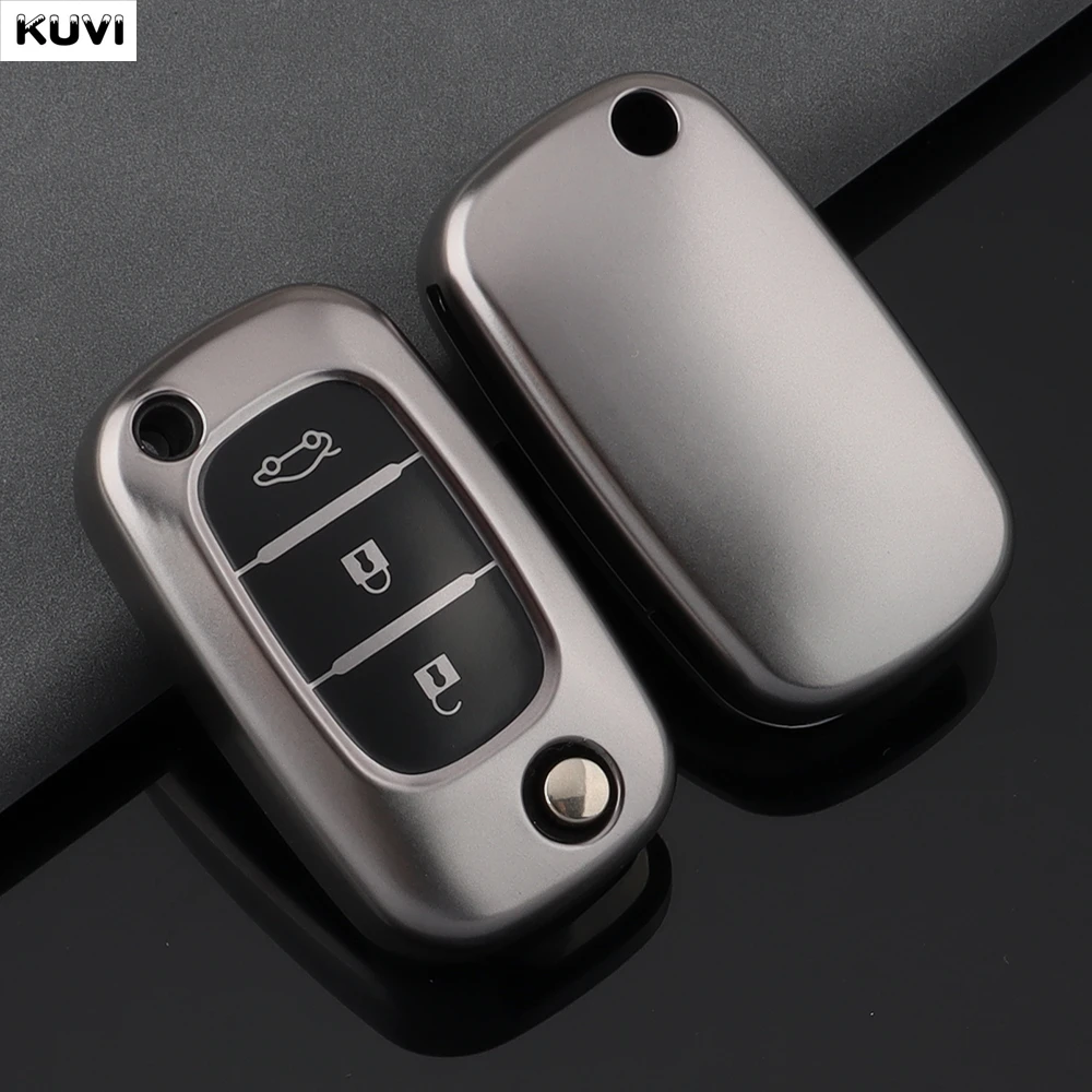 Gun Grey TPU Key Case Cover For LADA Vesta Granta XRay Kalina Priora Sedan Sport For Renault Fluence Clio Megane For Mercedes
