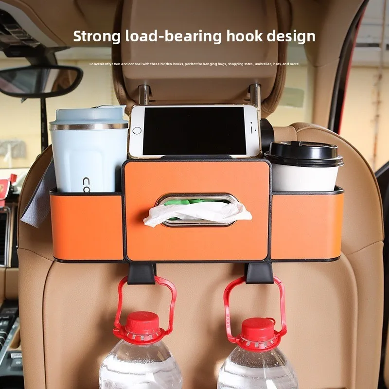 

Car Seat Back Storage Box, Multi-functional Car Water Cup Holder, Car Seat Back Storage Storage Box