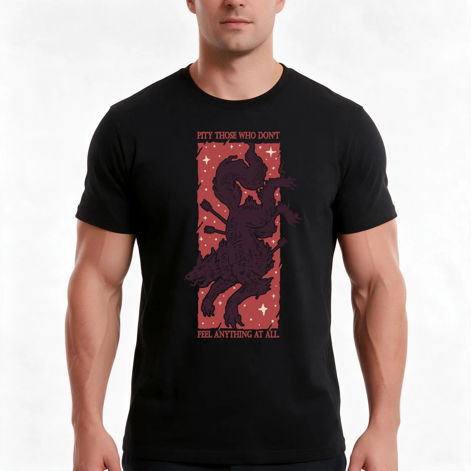 Thorns and Roses Pity Those Who Don't Feel Anything T-Shirt, Summer Casual Cotton Tee, Oversized Streetwear Tops, 100% Cotton