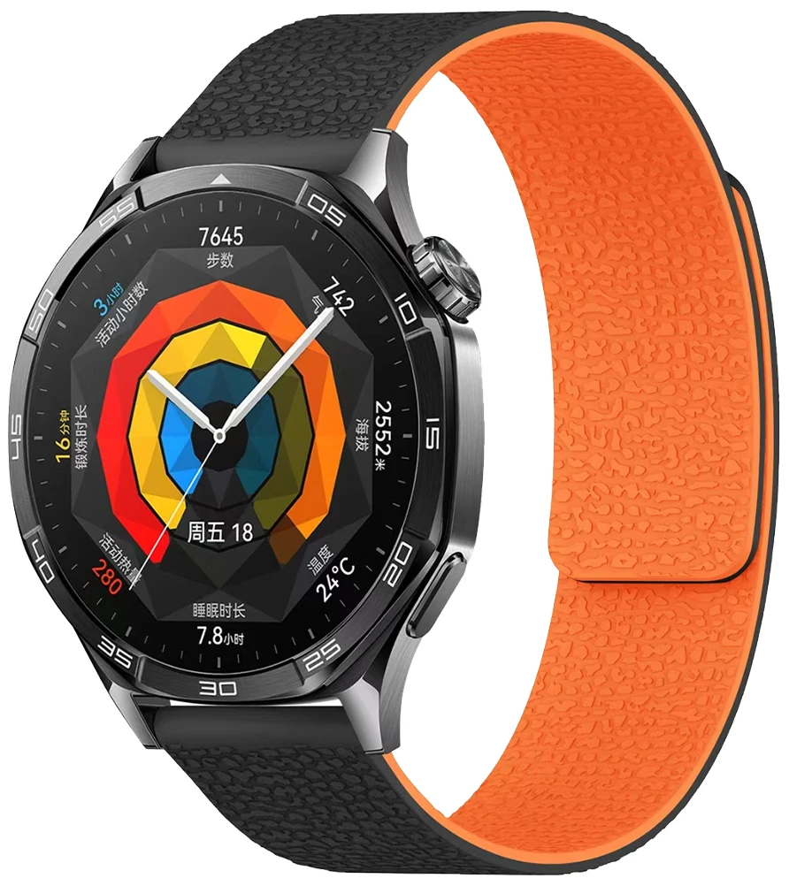 Pulseira magnética de silicone para huawei watch 5/4/gt5/4/3/2 pro 46mm pulseira samsung galaxy watch 7 6 5 4 40/44mm amazfit equilíbrio 2