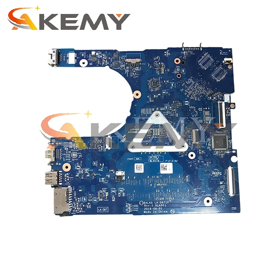 Voor Dell Inspiron 5566 Laptop Moederbord LA-D871P BAL60 CN-0J922J J922J CN-02PX9P i3 i5 i7-7th Gen CPU DDR4 Moederbord 5468