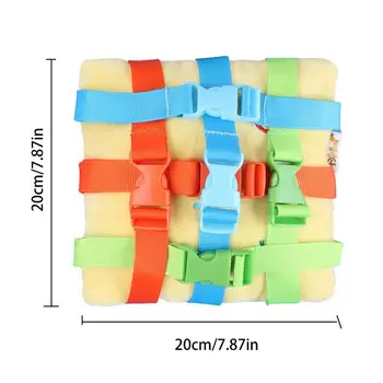 Buckle Pillow Toys For Toddlers 1-3 Sensory Pillow Activity Travel Toys For Babies Develop Fine Life Skill Training Skills