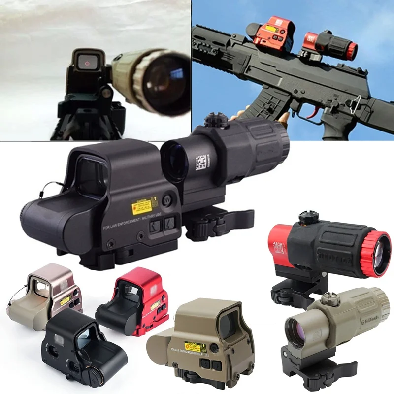 

G33+558 Red Green Dot Holographic Scope Hunting Red Dot ReflexSight Riflescope With 20mm Picatinny/Weaver Rail Mount