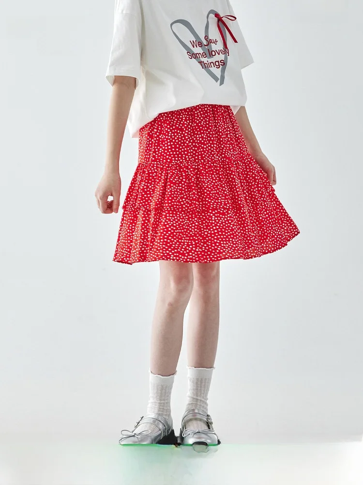 falda-de-verano-nueva-con-estampado-de-lunares-rojos-para-ninas-con-forro-de-aodon-puro-falda-abullonada-estilo-casual
