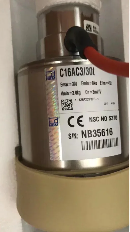 

New In stockHBM C16AC3 30T tons ton Reactor analog signal load cell weighing scale sensor tension compression loadcell