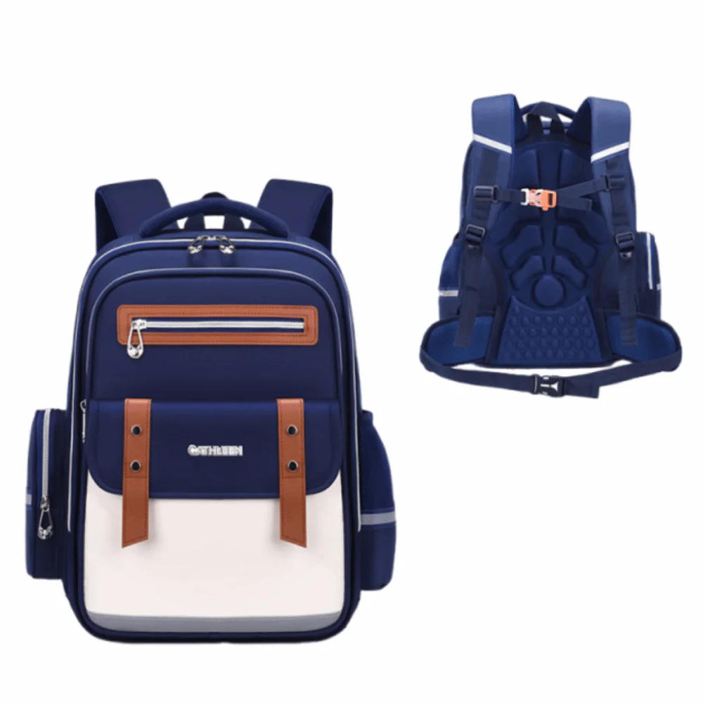 

Ergonomic Kids School Bag Spinal Protection British Style Orthopedic Backpack Comfortable Adjustable Straps