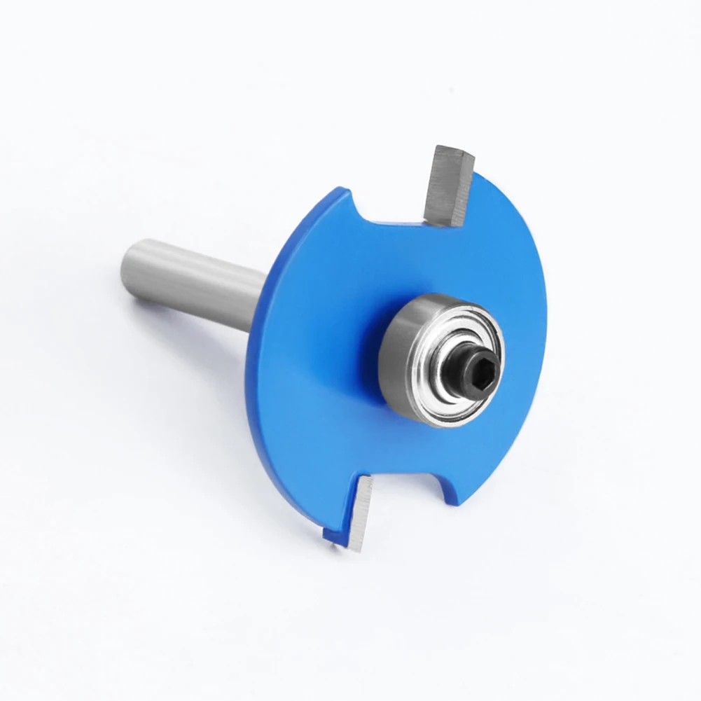 1pc 6.35mm Shank T-Sloting Router Bit Biscuit Jointing Slotting Wood Milling Cutter For Solid Wood Particle Board Cutting Tools