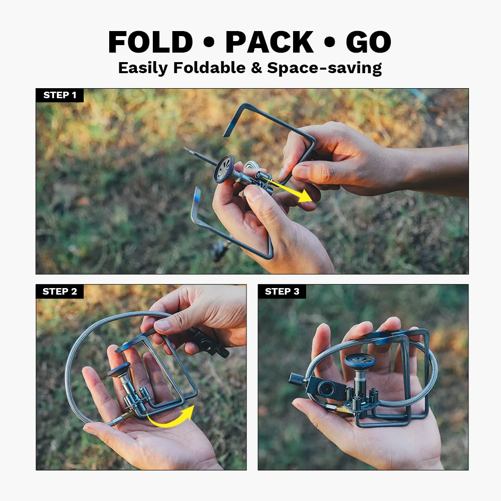 Fire-Maple Petrel Ultralight Titanium Split Stove Portable Camping Burner with Windscreen Compact Outdoor Hiking Cooking 썸네일 5