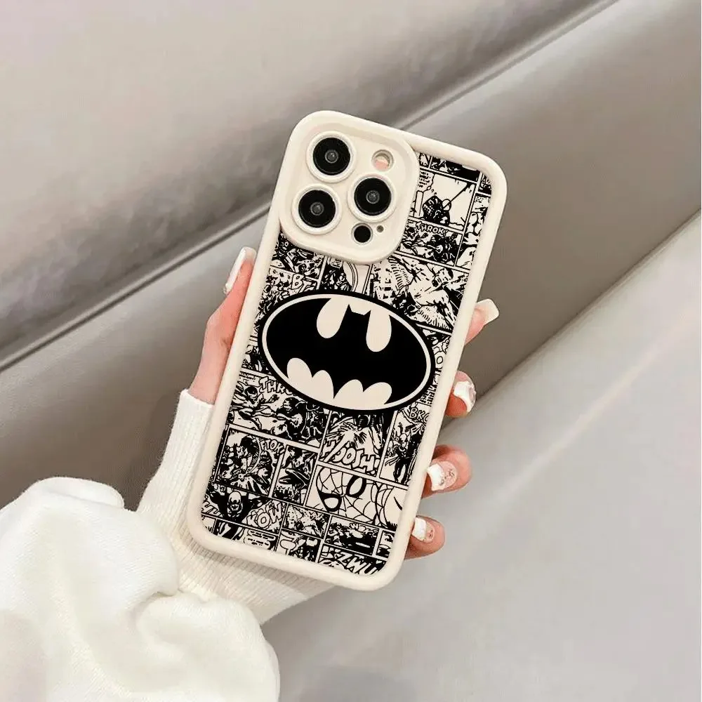 Super b-batmans-logotipo caso de telefone para samsung s25 s24 s23 s22 s21 s20 nota 20 fe plus ultra 5g silicone macio tpu capa