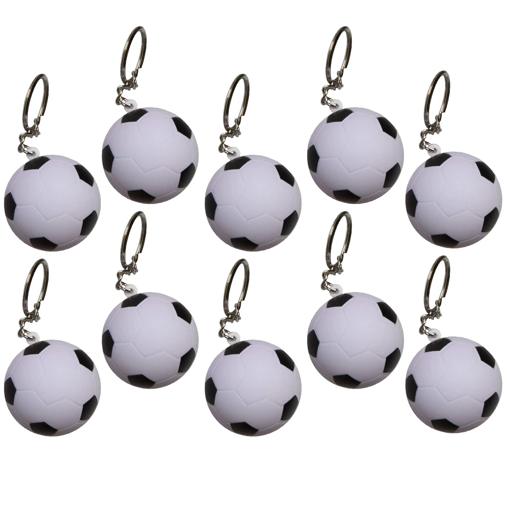 

10pcs Soccer Keychain Blue Retractable Ballpoint Pens Office Gifts Novelty Fun Decorations for Girls