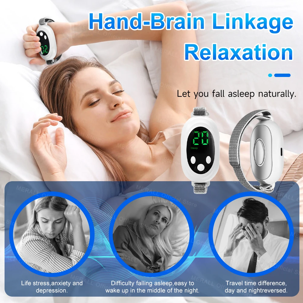 Microcurrent Sleep Aid Device Relaxation Treatment Insomnia Relieve Pulse Stimulation Hypnosis Help Sleeping Device Anti Anxiety