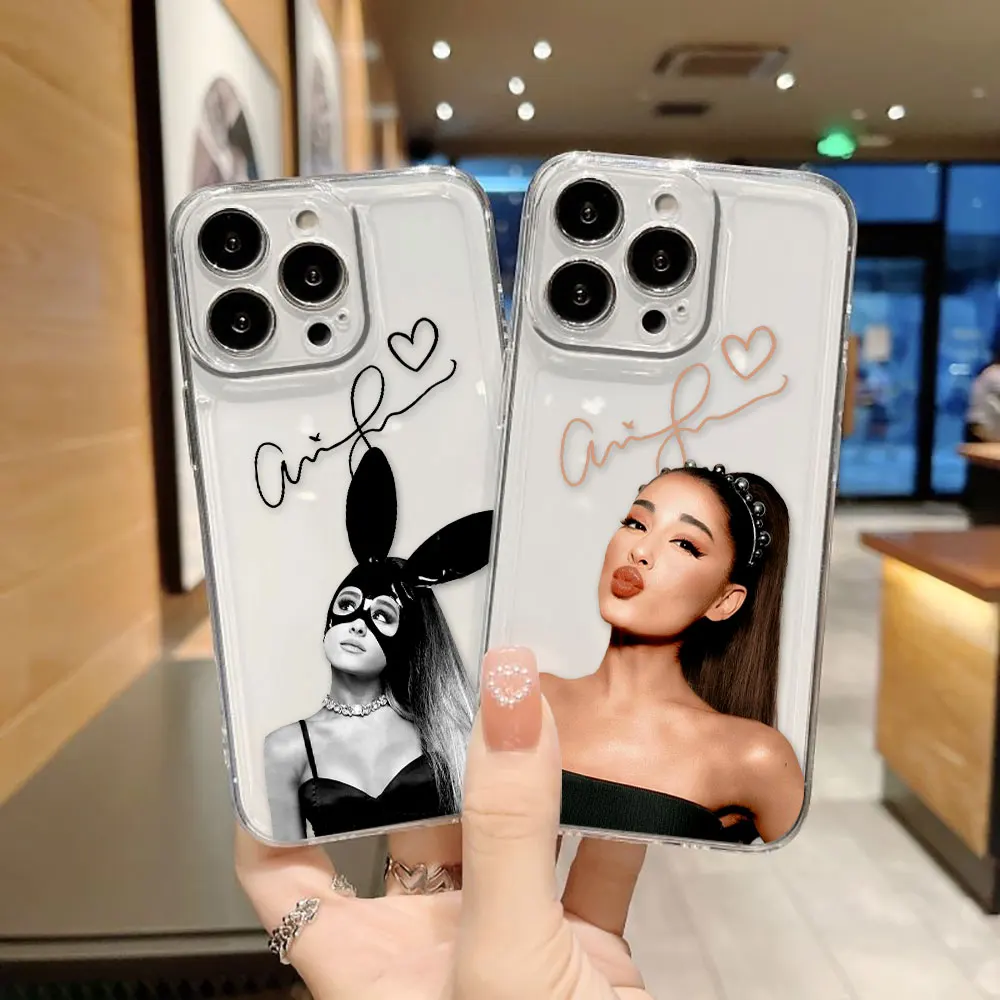 

Singer A-Ariana G-Grandes Phone Case For Infinix HOT ZERO 50 40i 40 30 30I 20I 20S 12 12I 11S PLAY TECNO SPARK 10 20 Clear Case