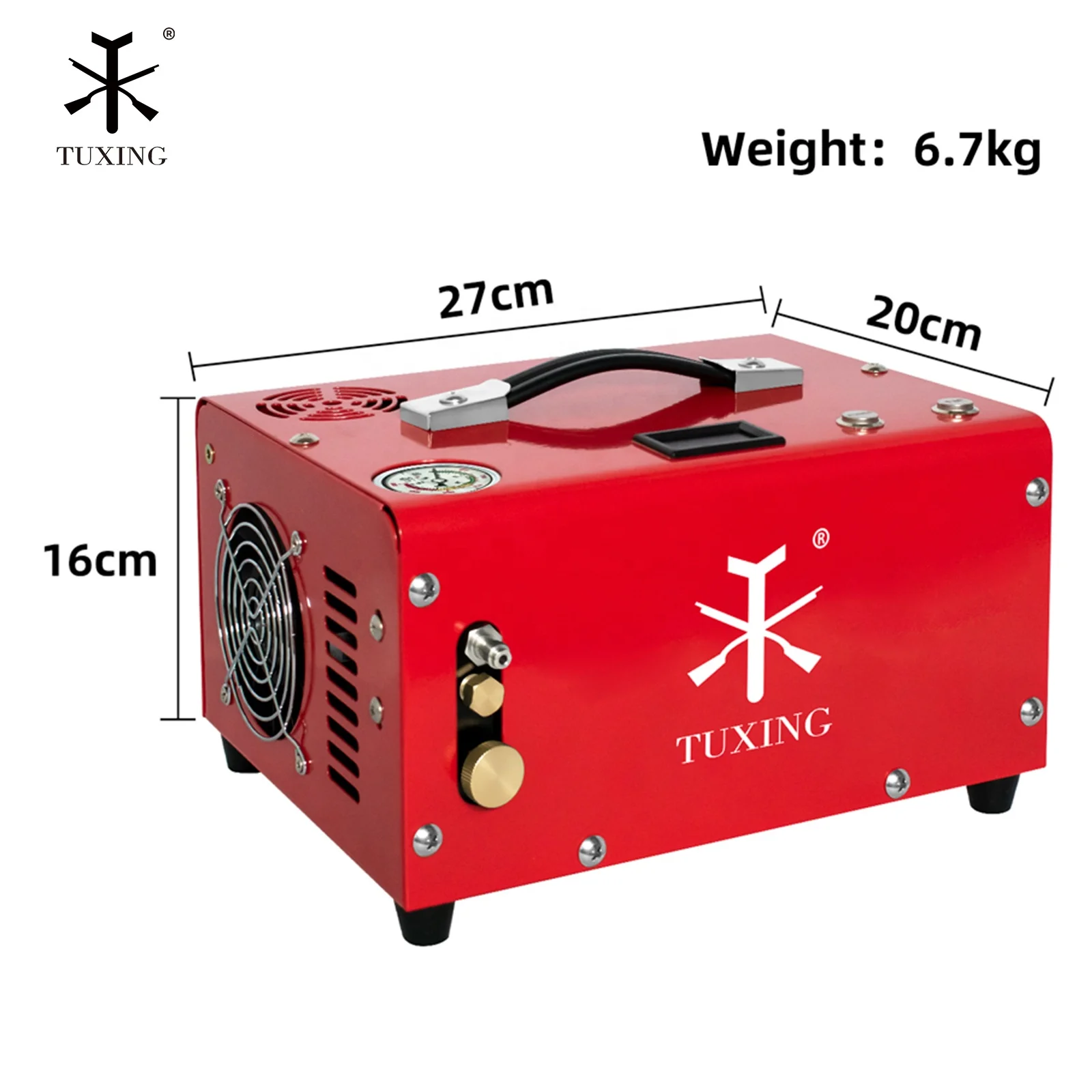 One-button Start Fan Cooling 12V External Transformer Fast Inflation Scuba Diving Air Tank  Mini  Compressor