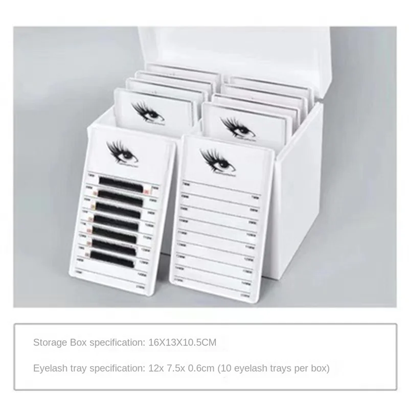 AYMR-10 Layers Eyelash Storage Box Makeup Organizer Eyelash Glue Pallet Lashes Holder Grafting Eyelash Extension Tool
