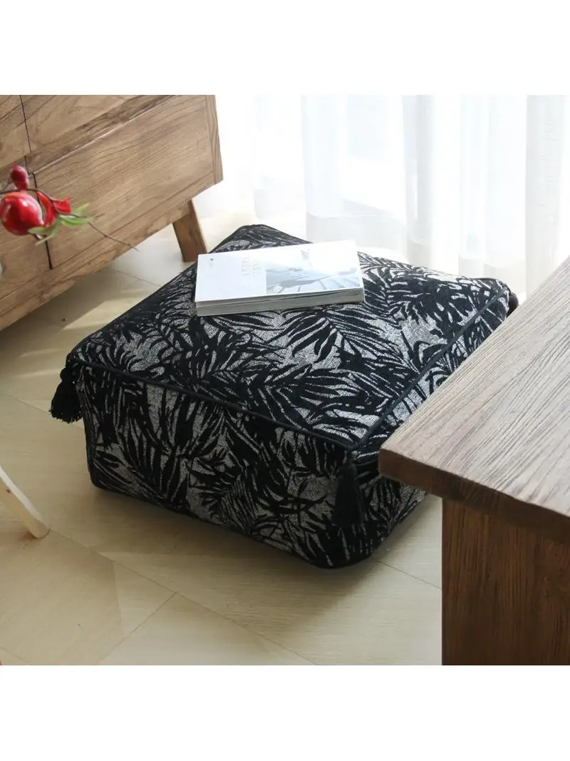 

Модный низкий пуф в китайском стиле, съемный, моющийся, с наполнителем из гранулированного пенополиуретана, ленивый коврик, со съемным чехлом, для домашнего декора