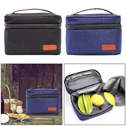 Waterproof Insulated Lunch Bag Lunch Box Leakproof Cooler Bag Durable Oxford Cloth Food Container for Beach School Picnic Work