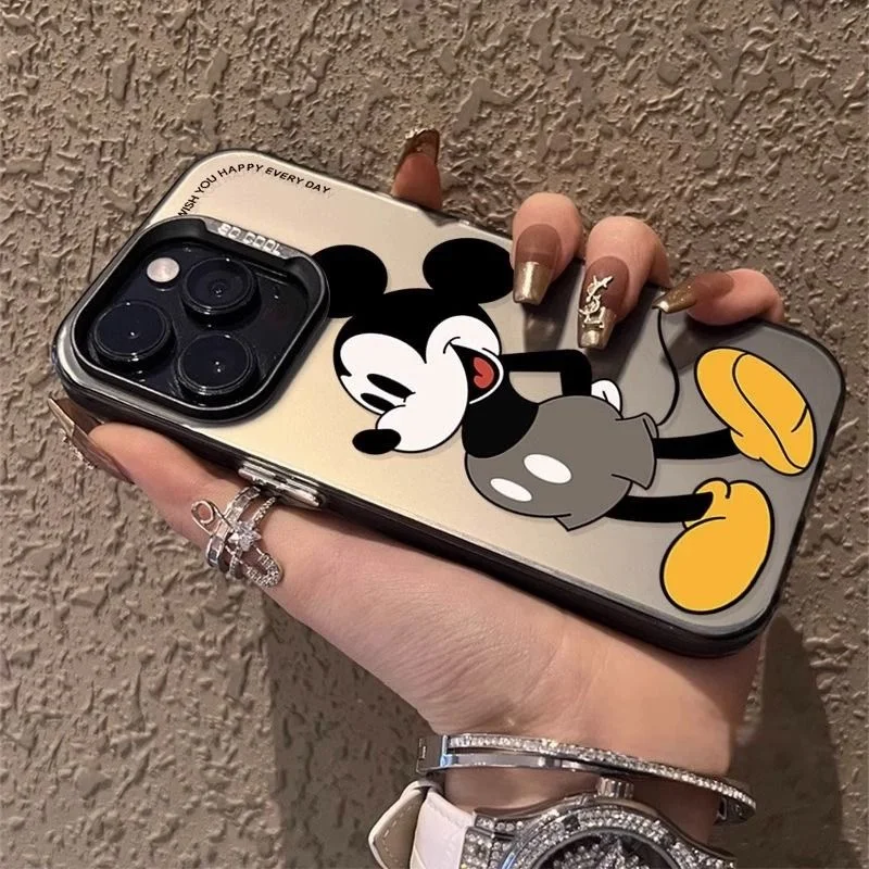 Disneys Mickeys Minnies Mouses Cute Phone Case For iPhone 16 15 14 13 12 11 Pro Max 7 8Plus XR XS MAX Mini Y2K Anti Fall Cover