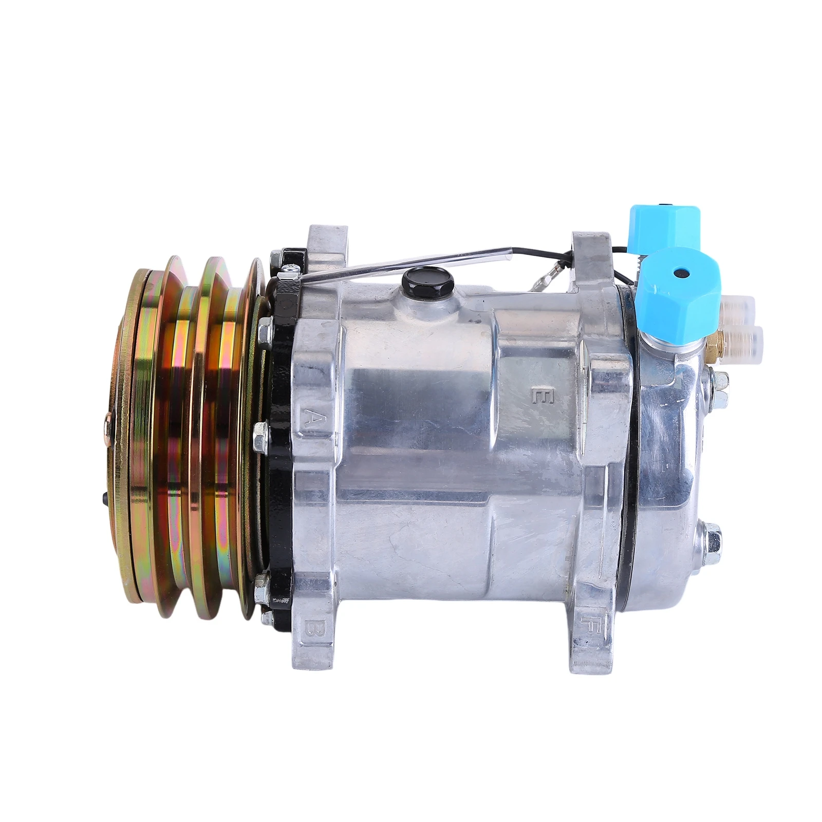 مجموعة ضاغط تكييف الهواء العامة بكرة حزام كروم 12 فولت متوافقة مع ضواغط R-12 وR134A KOO-JJ-0176-3