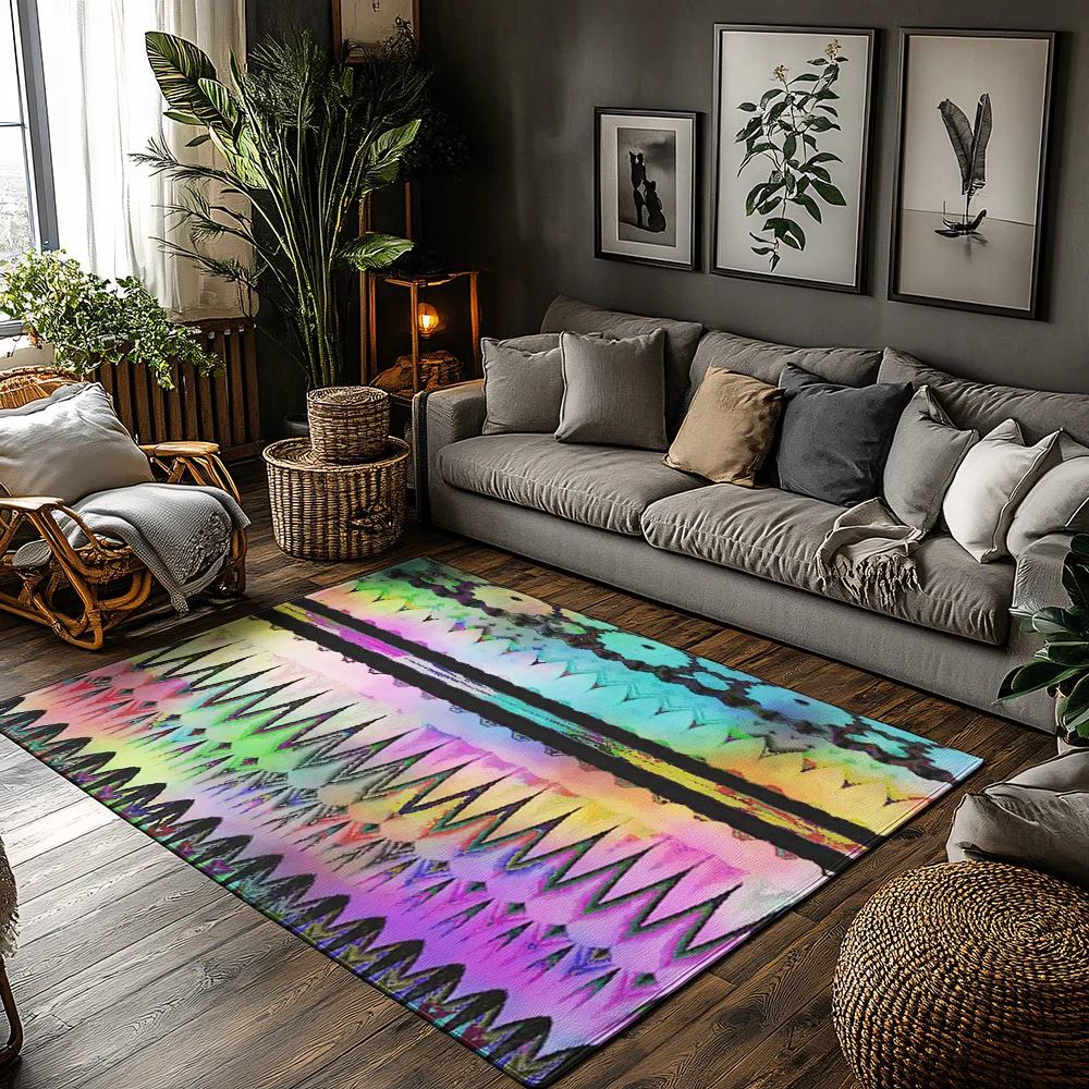 Unique Washable Doormat Indoor Outdoor Rug Modern Abstract Art Home Decor Floor Mat Entryway Welcome Mat Stylish Non Slip Area R