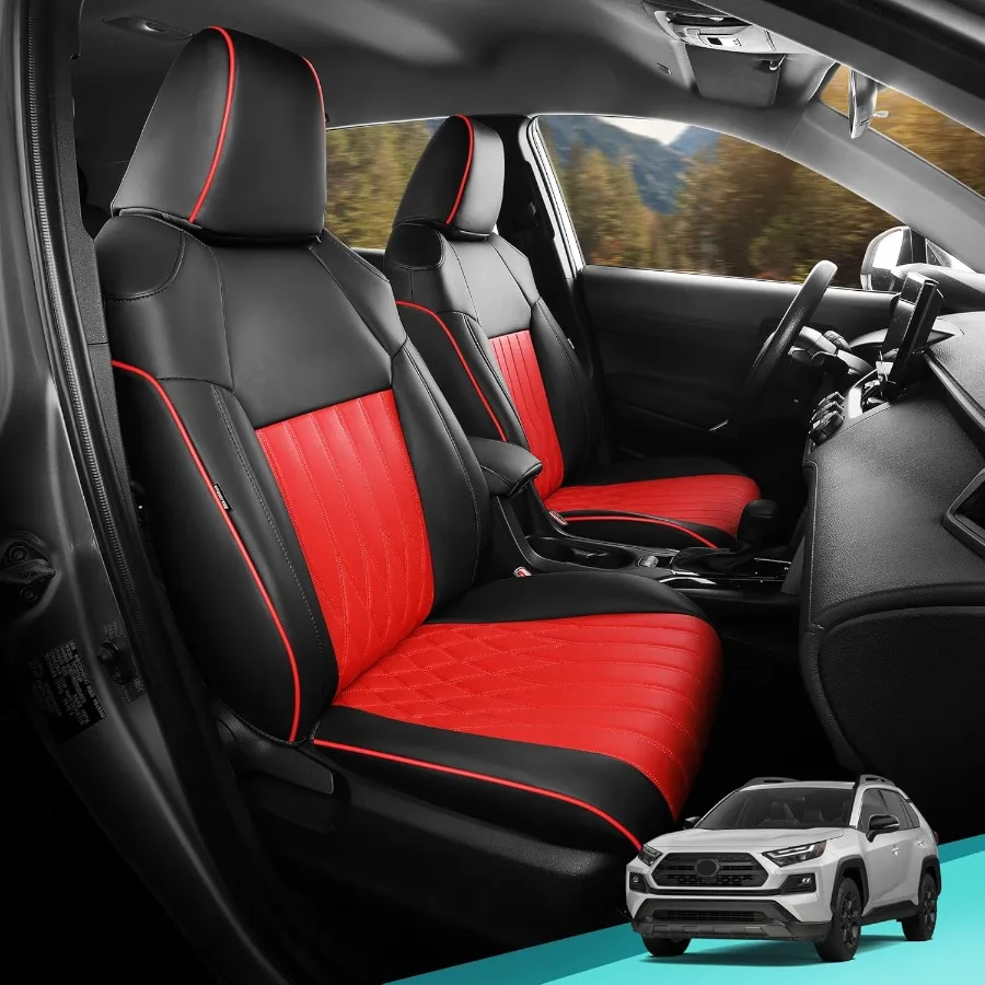 

RAV4 Seat Covers for RAV 4 2019 2020 2021 2022 2023 2024 2025 LE XLE Limited XLE Premium not for Hybrid Leather Car Seat Cover