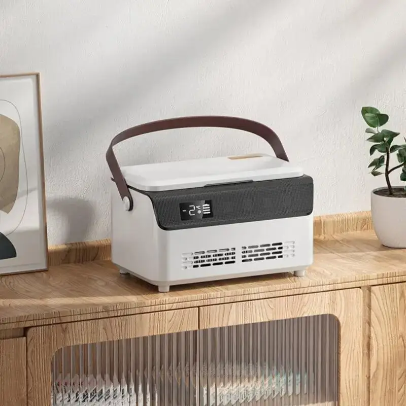 Double Insulin Refrigerated Box Outdoor Car Travel Mini Cooler Medicine Refrigeration Constant Temperature with 10400mAh Battery