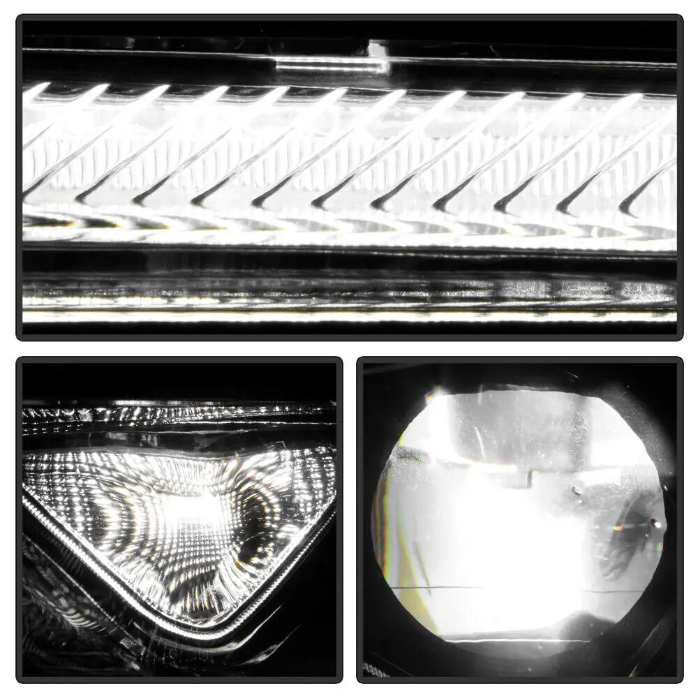 Black LED High Low Beam+DRL Projector Headlights Headlamps Assembly Clear for 2020-2023 Highlander 2021 2022 Left+Right