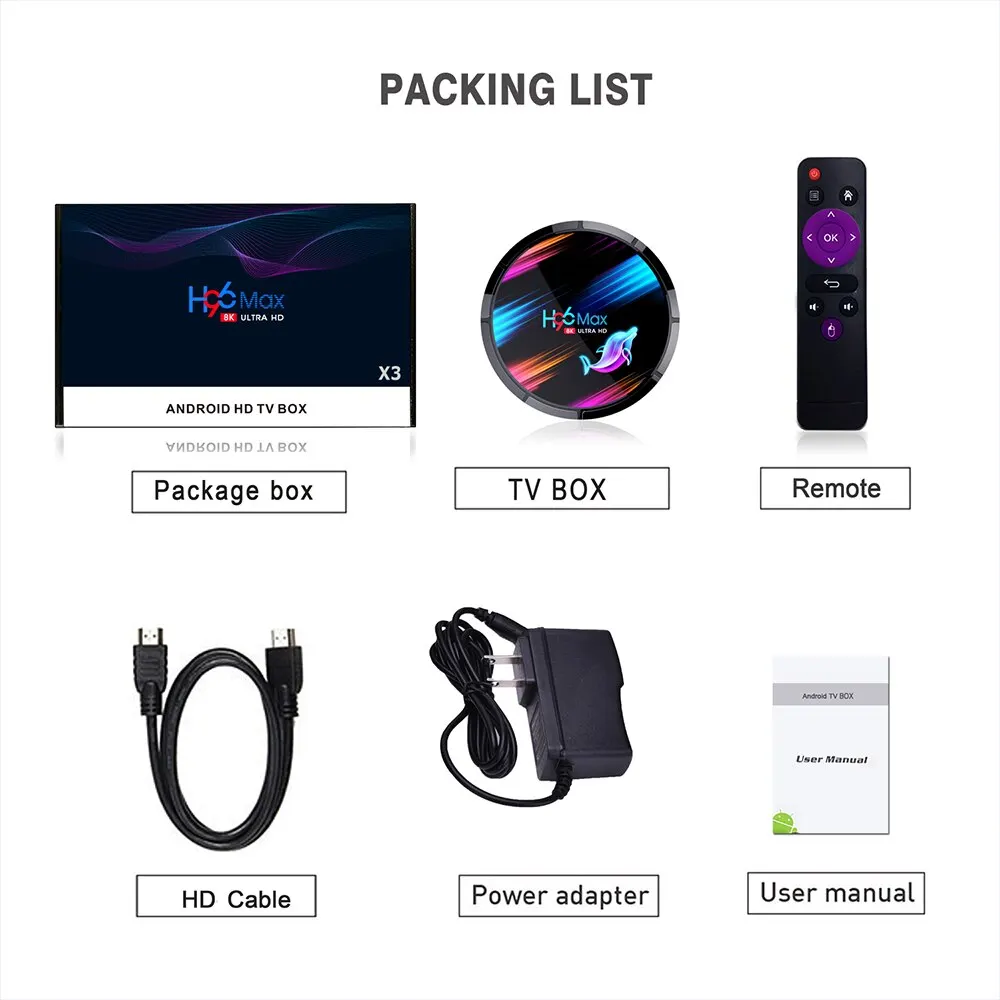 H96 MAX X3 ذكي من من من نوع GB 64GB 32GB Amlogic905X3 رباعي النواة ثنائي الواي فاي 8K H96MAX X3 M LAN مجموعة توب بوكس أندرويد