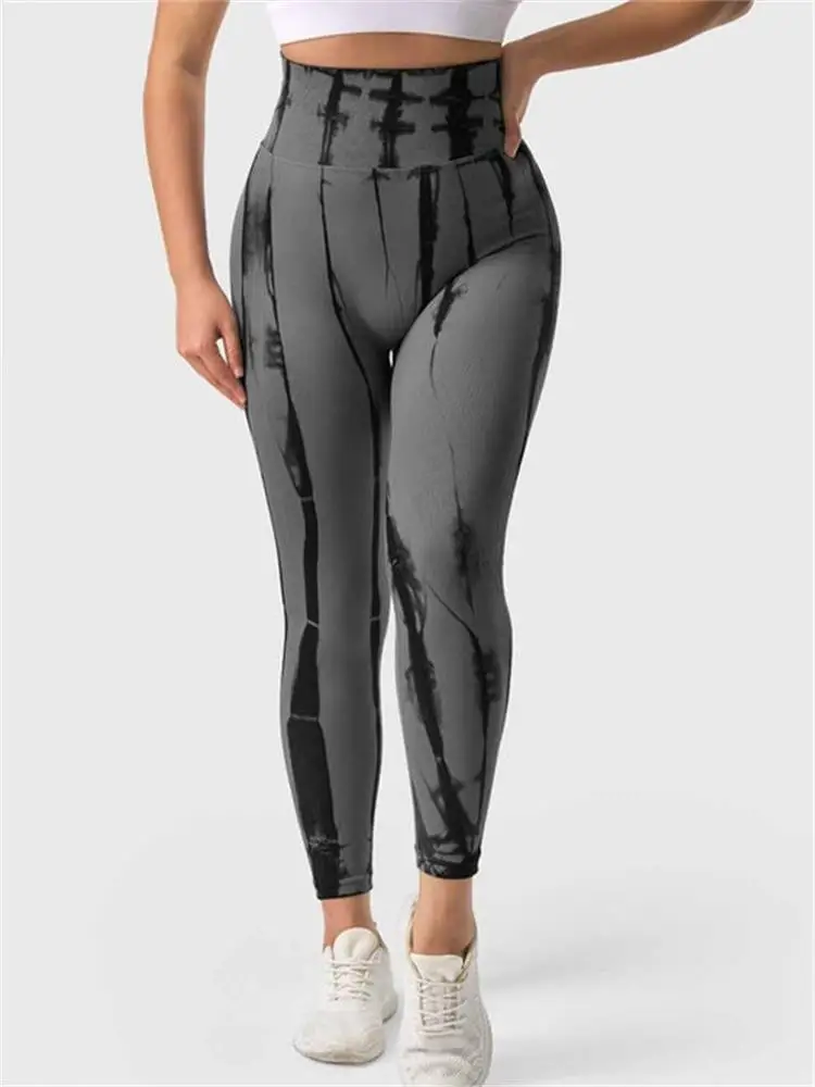 

Sports outdoor quick-drying yoga tie-dye pants, women's cycling, running and fitness yoga pants