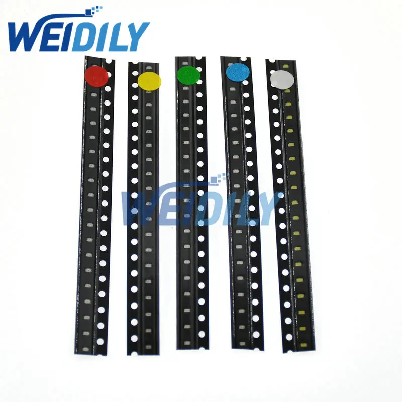 100PCS SMD LED Kit 1206 1210 5050 5730 0805 0603 0402 3528 Red/Green/Blue/White/Yellow Led Diode Sset 5 Colors Each 20PCS New