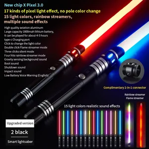 REikirc 2 In 1 Lightsaber 15 Warna 17 Piksel Efek Cahaya Pedang Cahaya Pedang Laser Logam Mainan Isi Ulang Pedang Bercahaya Pesta 10 lightsaber piksel penjualan terbaik - №