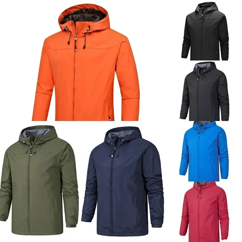 

2025 New Men's Autumn/Winter Jacket Motorcycle Windproof Jacket Mountaineering Jacket Waterproof Fishing Raincoat Casual Coat