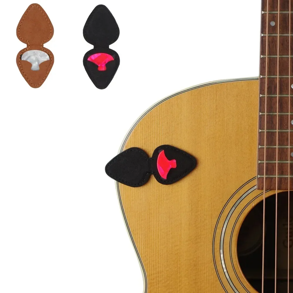 

Magnetic Leather Guitar Pick /Plectrum Bag Multifunction Mobile/ Phone Holder Tool Accessories For Acoustic Electrics Guitarists