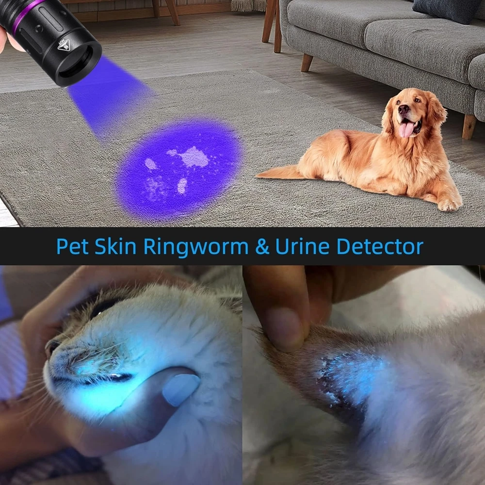 Linterna UV 365 nm marcador de tiña para piel y tejidos - imagen 5