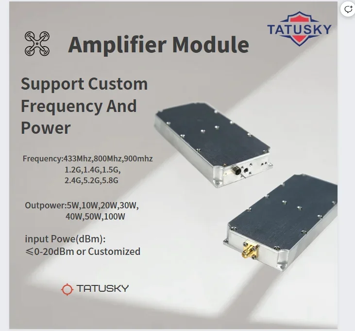 Amplificateur de système de défense RF Tech LDMOS, technologie de puissance personnalisée, anti FPV, 5.8 mesurz, 30W, 5725-5850Mhz